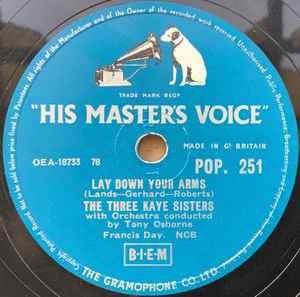 【中古】英78RPM/SP Three Kaye Sisters Lay Down Your Arms / First Row Balcony POP251 HIS MASTERS VOICE /00500