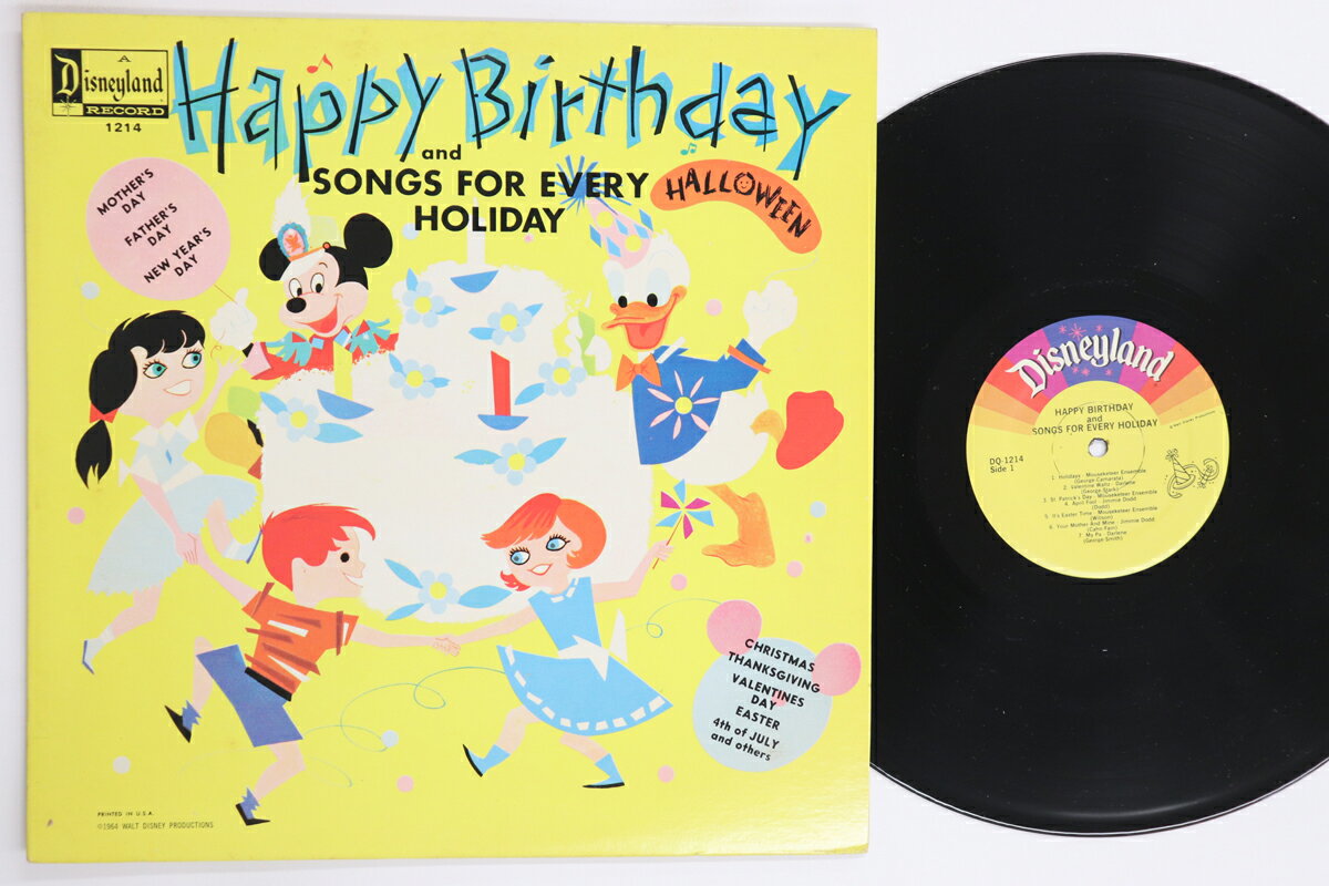【中古】米LP Various Happy Birthday Songs And Songs For Every Holiday DQ1214 DISNEY /00260