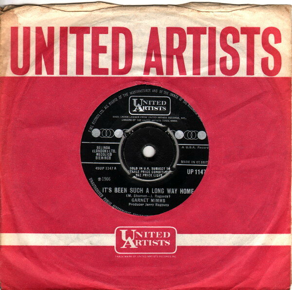 【中古】7” Garnet Mimms Its Been Such A Long Way Home UP1147 United Artists Recor /00080