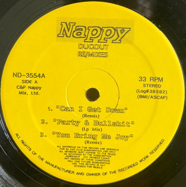 12” Various Nappy Dugout Re/Mixes ND3554 NAPPY DUGOUT /00250