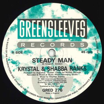 Artist Name: B - 【中古】英12” Krystal (3) & Shabba Ranks Steady Man GRED276 Greensleeves Records /00250