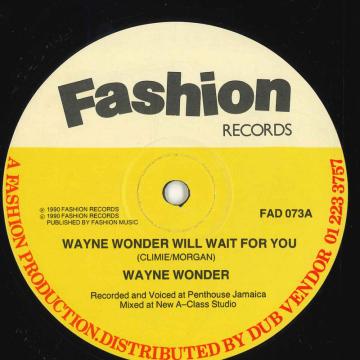 【中古】英12” Wayne Wonder Wayne Wonder Will Wait For You FAD073 Fashion Records /00250