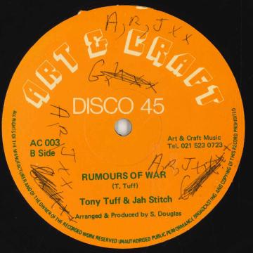 【中古】英12” Tony Tuff / Tony Tuff & Jah St Look Ya / Rumours Of War AC003 Art & Craft /00250