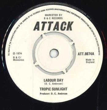 【中古】英7” Tropic Sunlight Labour Day ATT8074 Attack /00080 【中古】英7” Tropic Sunlight Labour Day ATT8074 Attack /00080