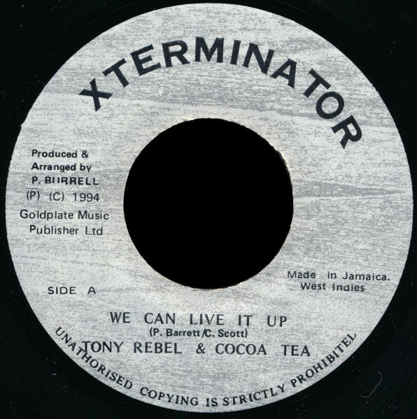 Artist Name: N - 【中古】ジャマイカ7” Tony Rebel & Cocoa Tea We Can Live It Up NONE XTerminator /00080