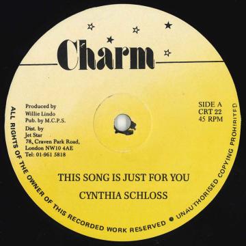 【中古】英12” Cynthia Schloss This Song Is Just For You CRT22 Charm /00250