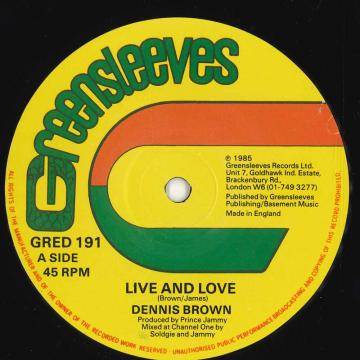 【中古】英12” Dennis Brown Live And Love / They Fight I GRED191 Greensleeves Records /00250 【中古】英12” Dennis Brown Live And Love / They Fight I GRED191 Greensleeves Records /00250