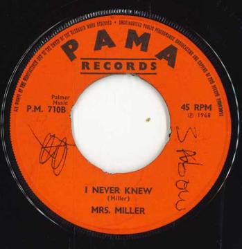 Artist Name: J - 【中古】英7” Lloyd Tyrell / Mrs. Miller Bang Bang Lulu / I Never Knew PM710 Pama Records /00080