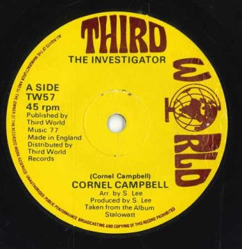 【中古】英7” Cornell Campbell The Investigator TW57 Third World /00050 【中古】英7” Cornell Campbell The Investigator TW57 Third World /00050