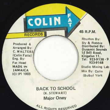 【中古】ジャマイカ7” Major Oney Back To School none Colin Fat Records /00050 【中古】ジャマイカ7” Major Oney Back To School none Colin Fat Records /00050