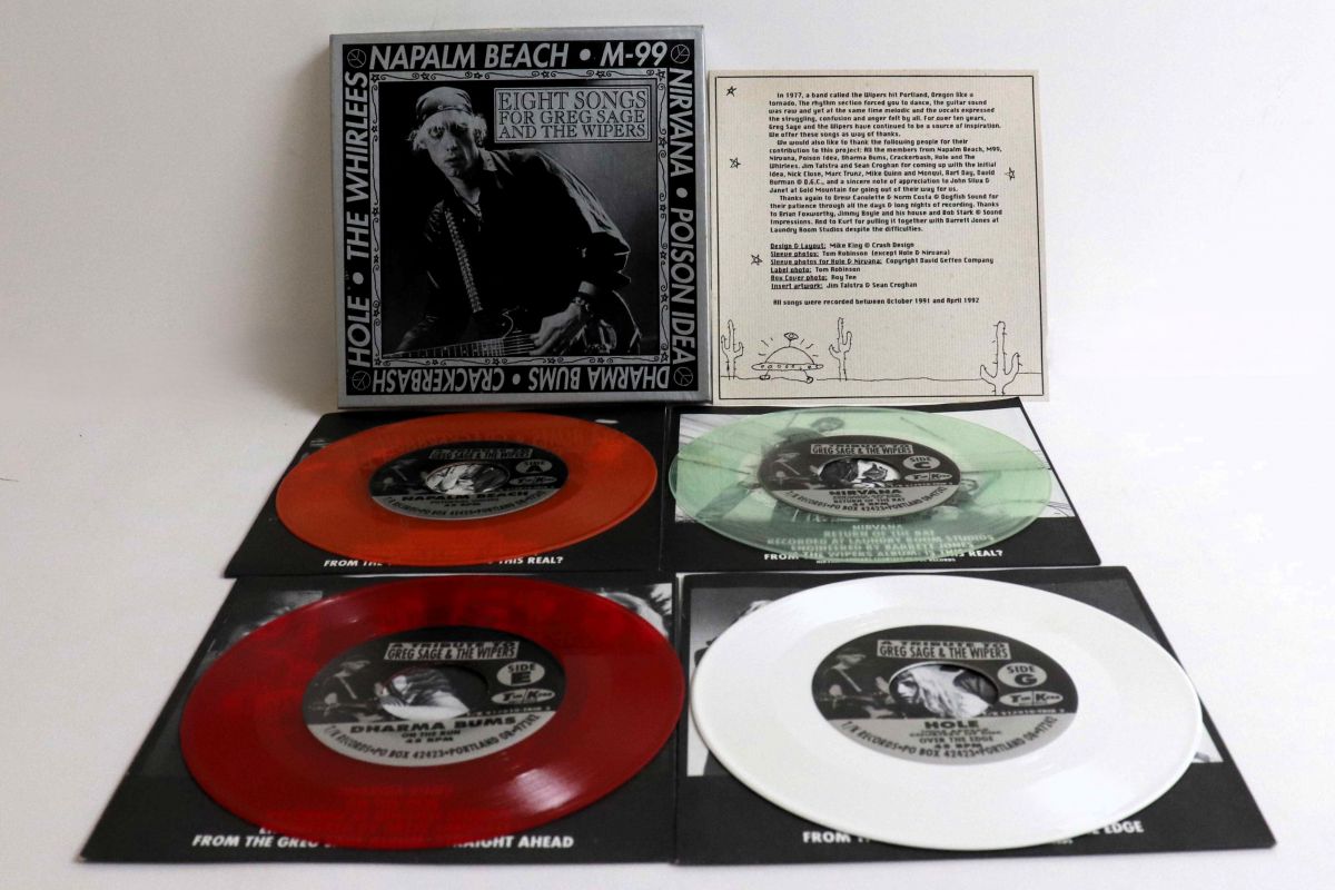 【中古】米4discs 7” Various Eight Songs For Greg Sage And The Wipers TK917010TRIB2 TIM KERR /00250