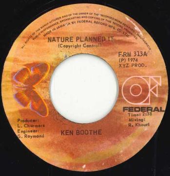 【中古】ジャマイカ7” Ken Boothe / Charmers Big Band Nature Planned It FRM313 Federal Records /00050 【中古】ジャマイカ7” Ken Boothe / Charmers Big Band Nature Planned It FRM313 Federal Records /00050