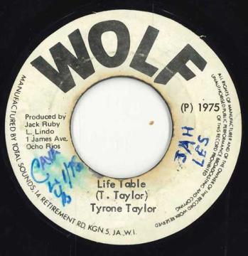 【中古】ジャマイカ7” Tyrone Taylor Life Table none Wolf /00050