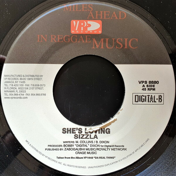 【中古】ジャマイカ7” Sizzla Shes Loving VPS8880 VP Records /00080