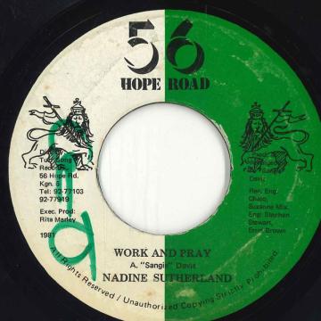 【中古】ジャマイカ7” Nadine Sutherland Work And Pray / Dub And Pray none 56 Hope Road /00050 【中古】ジャマイカ7” Nadine Sutherland Work And Pray / Dub And Pray none 56 Hope Road /00050