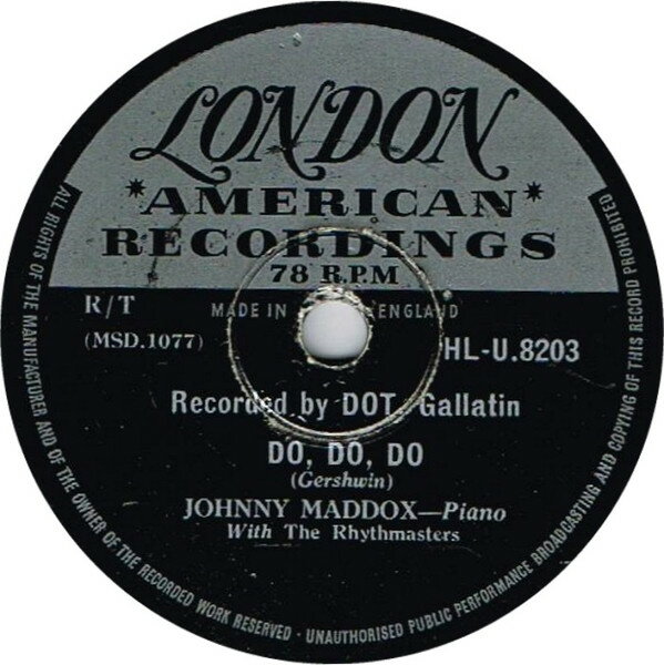 【中古】英78RPM/SP Johnny Maddox, The Rhythmaster Do, Do, Do / When You Wore A Tulip HLU8203 LONDON /00500