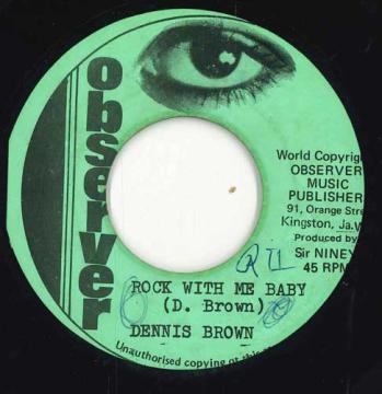 Artist Name: F - 【中古】ジャマイカ7” Dennis Brown Rock With Me Baby none Observer /00050