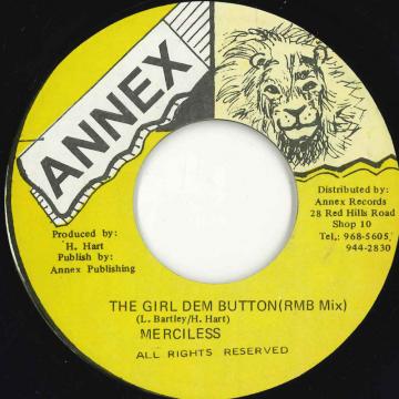 【中古】ジャマイカ7” Merciless The Girl Dem Button NONE Annex /00080