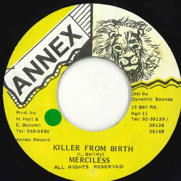 ジャマイカ7” Merciless Killer From Birth NONE Annex /00080