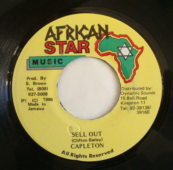 ジャマイカ7” Capleton Sell Out NONE African Star Music /00080