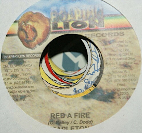 ジャマイカ7” Capleton Red A Fire NONE Roaring Lion Records /00080