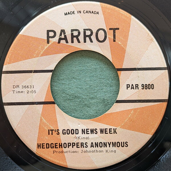 【中古】加7” Hedgehoppers Anonymous Its Good News Week / Afraid Of Love PAR9800 PARROT /00080