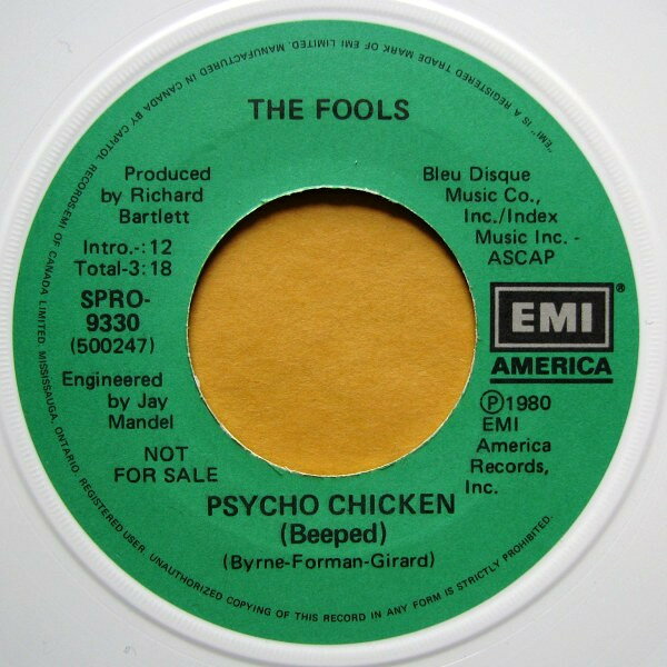 Record - 【中古】7” Fools Psycho Chicken SPRO9330PROMO EMI America /00080