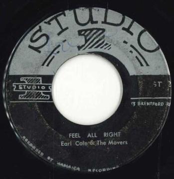 【中古】ジャマイカ7” Earl Cole (5) &amp; The Movers (7) Feel All Right / Lonely Girl ST605 Studio One /00050