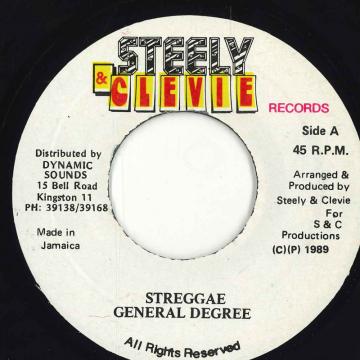 【中古】ジャマイカ7” General Degree Streggae none Steely & Clevie Reco /00050