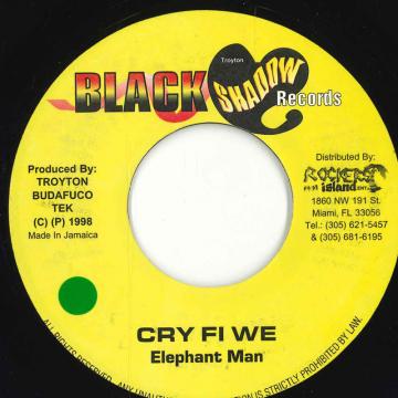 【中古】ジャマイカ7” Elephant Man / Uneek Cry Fi We / Bwoy Bwoy NONE Black Shadow Records /00080