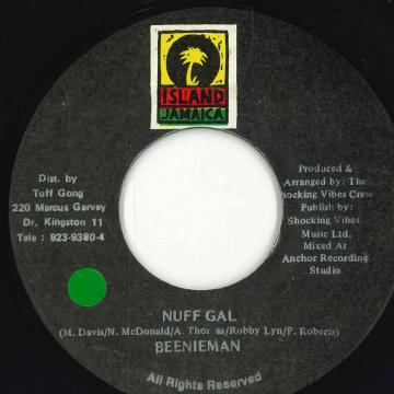 【中古】ジャマイカ7” Beenie Man Nuff Gal NONE Island Jamaica /00080