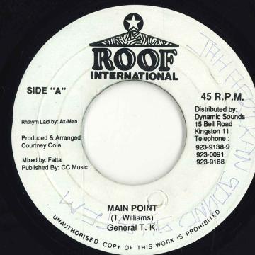 Other - 【中古】ジャマイカ7” General T.K. Main Point none Roof International /00050