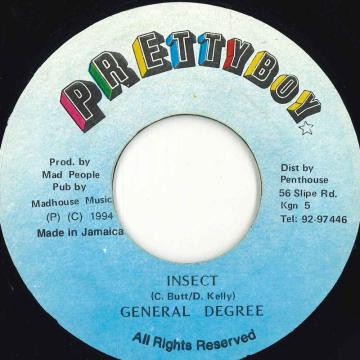 【中古】ジャマイカ7” General Degree Insect NONE Pretty Boy Records /00080 【中古】ジャマイカ7” General Degree Insect NONE Pretty Boy Records /00080