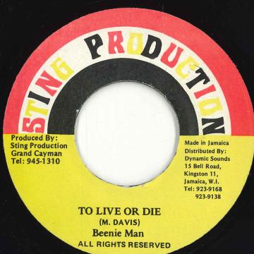 【中古】ジャマイカ7” Beenie Man To Live Or Die none Sting Production /00050