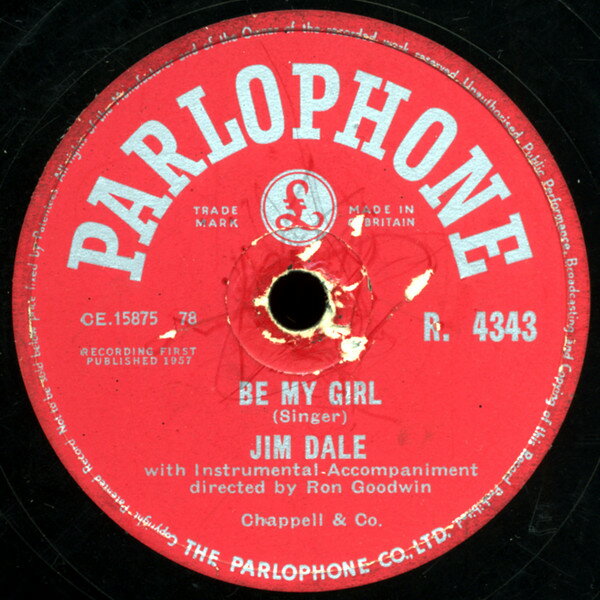 【中古】英78RPM/SP Jim Dale Be My Girl / You Shouldnt Do That R4343 PARLOPHONE /00500
