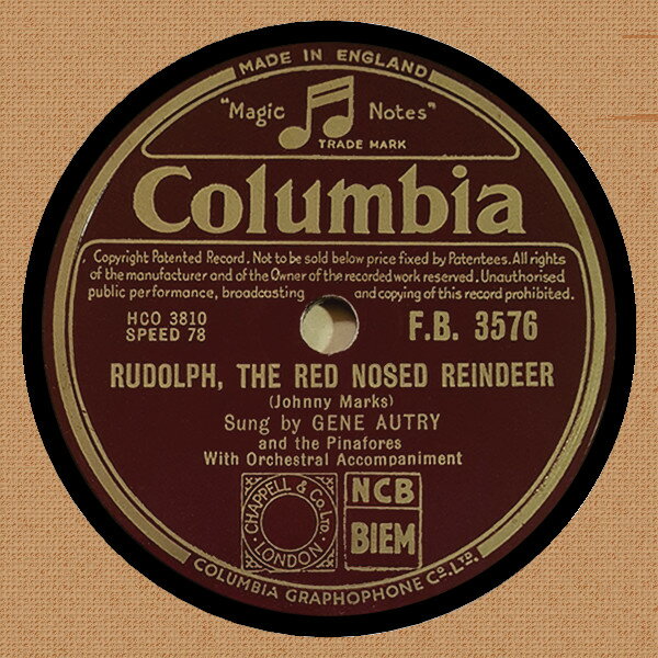 【中古】英78RPM/SP Gene Autry, The Pinafores Rudolf, The Red Nosed Reindeer / Santa, Santa, Sant FB3576 COLUMBIA /00500