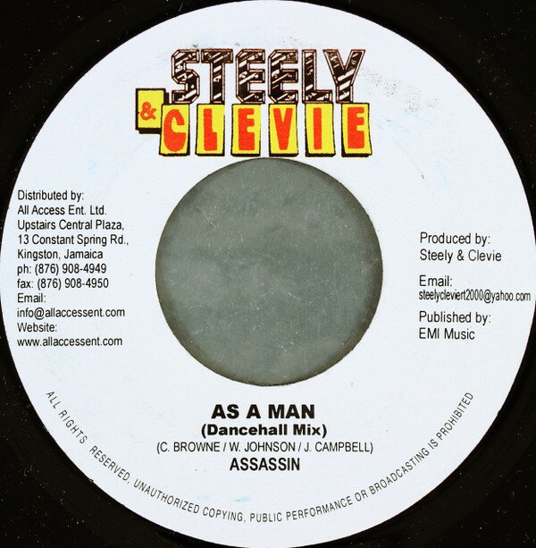 【中古】ジャマイカ7” Assassin As A Man NONE Steely & Clevie Reco /00080