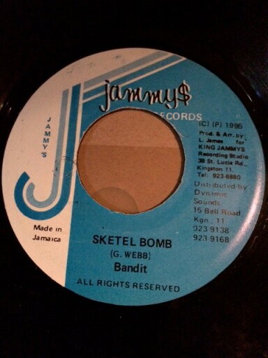 【中古】ジャマイカ7” Bandit Sketel Bomb NONE Jammys Records /00080 【中古】ジャマイカ7” Bandit Sketel Bomb NONE Jammys Records /00080