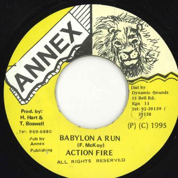 【中古】ジャマイカ7” Action Fire Babylon A Run none Annex /00050