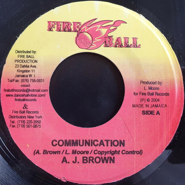 【中古】ジャマイカ7” A. J. Brown / Louie Culture Communication / Gun Gun NONE Fire Ball Records /00080