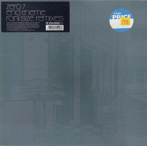 【中古】英12” Zero 7 End Theme (Roni Size Remixes) UDR042 Ultimate Dilemma /00250