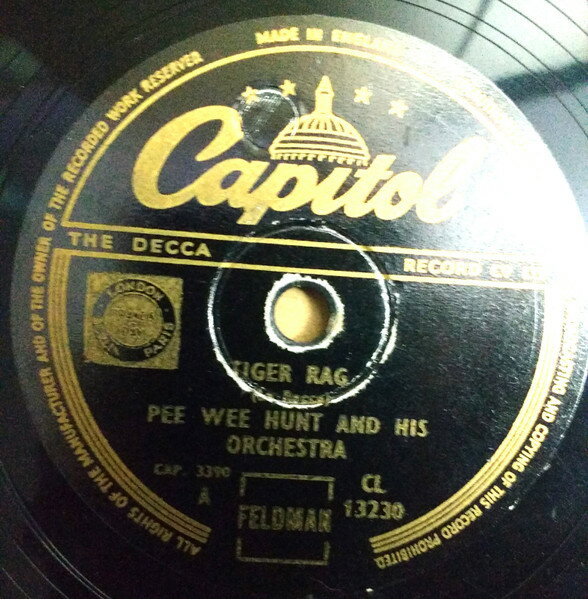 【中古】英78RPM/SP Pee Wee Hunt &amp; His Orchestra Tiger Rag / Dill Pickles CL13230 CAPITOL RECORDS /00500