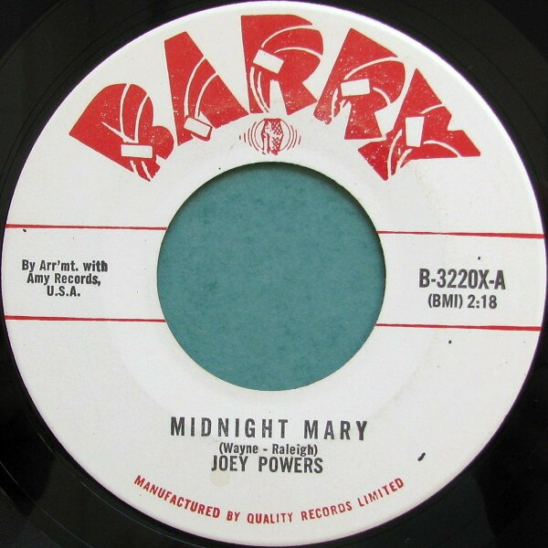 ・アーティスト Joey Powers ・タイトル Midnight Mary ・レーベル・型番 BARRY B3220X ・フォーマット 7インチレコード ・コンディション(盤) 良い (VG+) ・コンディション(ジャケット) プレインカバー（元ジャケット／カバー無し） ・コンディション(帯) オビなし ・特記事項 【盤に浅い跡】【盤に小さいキズ】【カンパニースリーブ】 サンプル画像です。実際の商品の画像ではありません 商品写真はバーコード/カタログ番号に対応したサンプル画像ですので、お送りする商品の画像ではありません。帯やライナーなどの付属品は、特記事項に記載されている場合のみ含まれます。プロモやカラーレコードなどの仕様についても、該当する場合のみ特記事項に記載しています。 【ご購入前に必ずご確認ください】 ・本店サイト(www.recordcity.jp)とは価格、送料が違います ・本店サイト、その他支店のオーダーとは同梱発送できません ・注文確定後に別の注文を頂いた場合、注文同士の同梱は致しかねます。 ・別倉庫から発送しているため、店頭受け渡しは対応しておりません ・一部商品は他の通販サイトでも販売しているため、ご注文のタイミングによっては商品のご用意ができない場合がございます。 ・土日祝日はお休みです 金曜・祝前日9時以降のご連絡またはご入金は、返答または発送が週明け・祝日明けに順次対応となります。 ・ご購入後のキャンセル不可 ご購入後のキャンセルはいかなる理由においてもお受けできません。ご了承の上、ご購入くださいませ。 ・日本郵便(ゆうパック/ゆうメール)によるお届けになります。 ・中古品であることをご理解ください 当ストアでは中古商品を主に販売しております。中古品であることをご理解の上ご購入ください。また、一部商品はRecordCityオンラインストアで試聴可能です。 ・返品について お客様のご都合による返品は一切承っておりません。 表記の内容と実際の商品に相違がある場合、また針飛び等で返品・返金をご希望される場合は、商品の到着後1週間以内にご連絡ください。商品の返送をこちらで確認後、キャンセル・返金を行います。 コンディションVG以下の商品は返品できません。プレイに影響のない表面のこすれ傷、プレス起因のノイズ盤は返品の対象外です。 【コンディション表記】 ・ほぼ新品(M-)(Like New) 完全な新品。未使用。当店ではほぼ使用しません ・非常に良い(EX)(Excellent) 中古盤として美品な状態。わずかな経年を感じるものの傷みを感じさせない、当店基準で最高の状態 ・良い(VG+)(Very Good Plus) 丁寧に扱われた中古品で、軽い使用感がみられる。 ・可(VG)(Acceptable) 使い込まれた中古品で、「良い」よりもさらに使用感がみられる。 ・悪い(VG-)(Bad) 状態が悪いアイテム。使用の保障はなく、再生不可、針飛び、目立つノイズがあるかもしれない。状態によるクレーム不可。返品不可。 ・非常に悪い(G)(Very Bad) 「悪い」よりさらに状態が悪いアイテム。使用の保障はなく、再生不可、針飛び、目立つノイズがあるかもしれない。状態によるクレーム不可。返品不可。 ・ジャンク(Fair)(Junk/Fair) 割れている、反っている、水ダメージがある、カビ、ジャケットが分離している、ひどい書き込み、ひどい擦れなど最低の状態。使用の保障はなく、再生不可、針飛び、目立つノイズがあるかもしれない。状態によるクレーム不可。返品不可。 ・ジャンク(Poor)(Junk/Poor) 割れている、反っている、水ダメージがある、カビ、ジャケットが分離している、ひどい書き込み、ひどい擦れなど最低の状態。使用の保障はなく、再生不可、針飛び、目立つノイズがあるかもしれない。状態によるクレーム不可。返品不可。