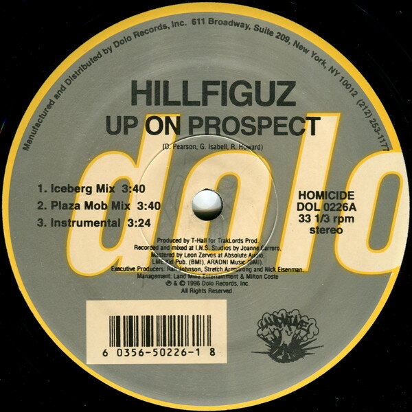 ・アーティスト Hillfiguz ・タイトル Up On Prospect / Boom! ・レーベル・型番 Dolo Records DOL0226 ・フォーマット 12インチレコード ・コンディション(盤) 良い (VG+) ・コンデ...