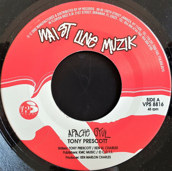 Artist Name: Z - 【中古】米7" Tony Prescott / Copiol Apache Gyul / Girls Dem Winning VPS8816 Waist Line Muzik, VP Records /00080