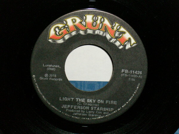 【中古】加7” Jefferson Starship Light The Sky On Fire FB11426 GRUNT /00080