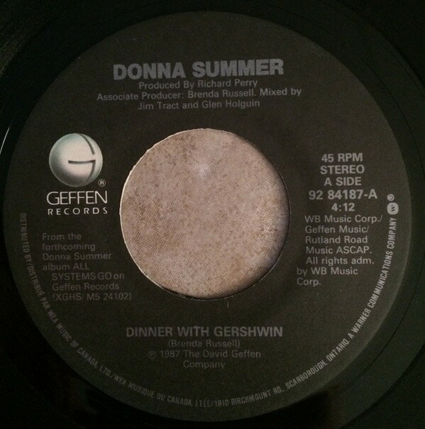 【中古】加7” Donna Summer Dinner With Gershwin 9284187 GEFFEN /00080