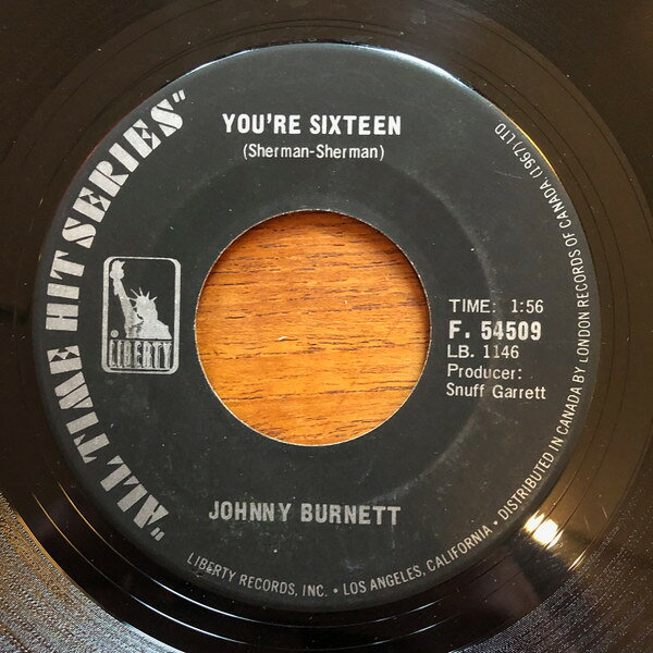 【中古】加7” Johnny Burnette Youre Sixteen / Big Big World F54509 Liberty /00080