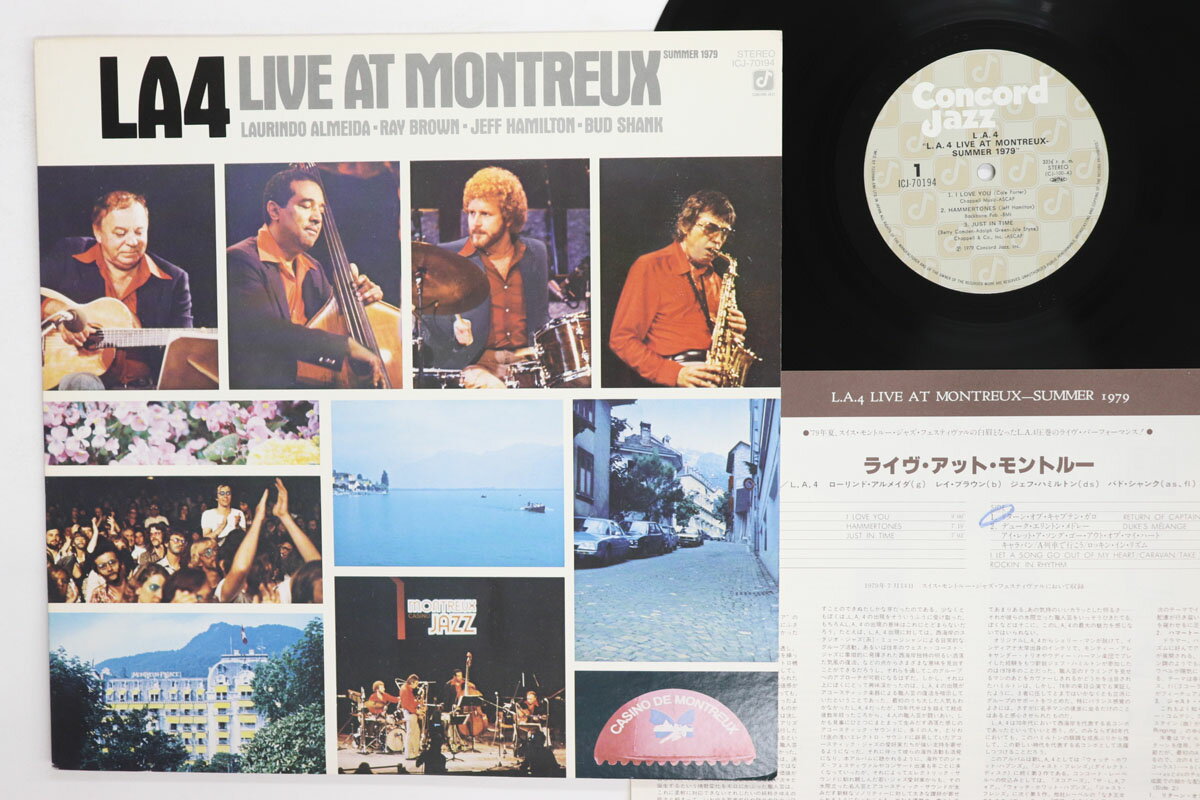・アーティスト La4 ・タイトル Live At Montreux ・レーベル・型番 CONCORD JAZZ ICJ70194 ・フォーマット LPレコード ・コンディション(盤) 良い (VG+) ・コンディション(ジャケット) 可 (VG) ・コンディション(帯) オビなし ・特記事項 【ライナー付き】 【カバーにキズ/ダメージ】【ライナー書き込み】 実際に発送される商品の画像です 【ご購入前に必ずご確認ください】 ・本店サイト(www.recordcity.jp)とは価格、送料が違います ・本店サイト、その他支店のオーダーとは同梱発送できません ・注文確定後に別の注文を頂いた場合、注文同士の同梱は致しかねます。 ・別倉庫から発送しているため、店頭受け渡しは対応しておりません ・一部商品は他の通販サイトでも販売しているため、ご注文のタイミングによっては商品のご用意ができない場合がございます。 ・土日祝日はお休みです 金曜・祝前日9時以降のご連絡またはご入金は、返答または発送が週明け・祝日明けに順次対応となります。 ・ご購入後のキャンセル不可 ご購入後のキャンセルはいかなる理由においてもお受けできません。ご了承の上、ご購入くださいませ。 ・日本郵便(ゆうパック/ゆうメール)によるお届けになります。 ・中古品であることをご理解ください 当ストアでは中古商品を主に販売しております。中古品であることをご理解の上ご購入ください。また、一部商品はRecordCityオンラインストアで試聴可能です。 ・返品について お客様のご都合による返品は一切承っておりません。 表記の内容と実際の商品に相違がある場合、また針飛び等で返品・返金をご希望される場合は、商品の到着後1週間以内にご連絡ください。商品の返送をこちらで確認後、キャンセル・返金を行います。 コンディションVG以下の商品は返品できません。プレイに影響のない表面のこすれ傷、プレス起因のノイズ盤は返品の対象外です。 【コンディション表記】 ・ほぼ新品(M-)(Like New) 完全な新品。未使用。当店ではほぼ使用しません ・非常に良い(EX)(Excellent) 中古盤として美品な状態。わずかな経年を感じるものの傷みを感じさせない、当店基準で最高の状態 ・良い(VG+)(Very Good Plus) 丁寧に扱われた中古品で、軽い使用感がみられる。 ・可(VG)(Acceptable) 使い込まれた中古品で、「良い」よりもさらに使用感がみられる。 ・悪い(VG-)(Bad) 状態が悪いアイテム。使用の保障はなく、再生不可、針飛び、目立つノイズがあるかもしれない。状態によるクレーム不可。返品不可。 ・非常に悪い(G)(Very Bad) 「悪い」よりさらに状態が悪いアイテム。使用の保障はなく、再生不可、針飛び、目立つノイズがあるかもしれない。状態によるクレーム不可。返品不可。 ・ジャンク(Fair)(Junk/Fair) 割れている、反っている、水ダメージがある、カビ、ジャケットが分離している、ひどい書き込み、ひどい擦れなど最低の状態。使用の保障はなく、再生不可、針飛び、目立つノイズがあるかもしれない。状態によるクレーム不可。返品不可。 ・ジャンク(Poor)(Junk/Poor) 割れている、反っている、水ダメージがある、カビ、ジャケットが分離している、ひどい書き込み、ひどい擦れなど最低の状態。使用の保障はなく、再生不可、針飛び、目立つノイズがあるかもしれない。状態によるクレーム不可。返品不可。