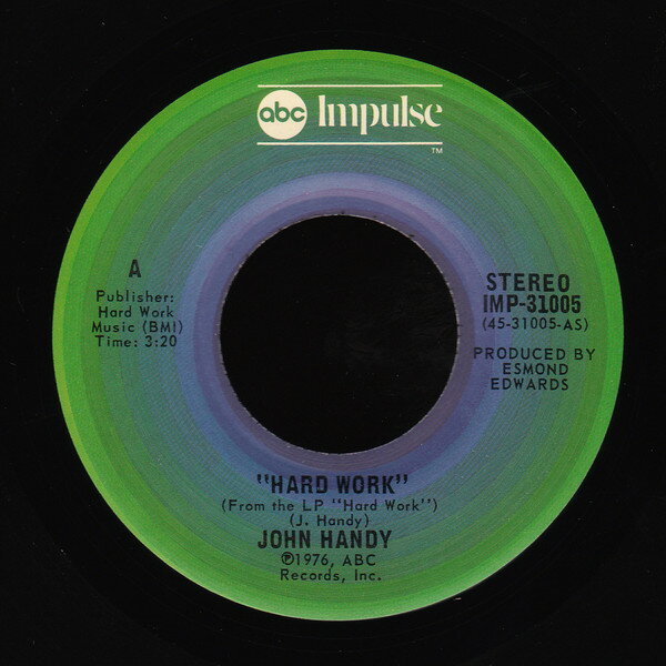 【中古】米7" John Handy Hard Work / Young Enough To Dream IMP31005 Impulse! /00080